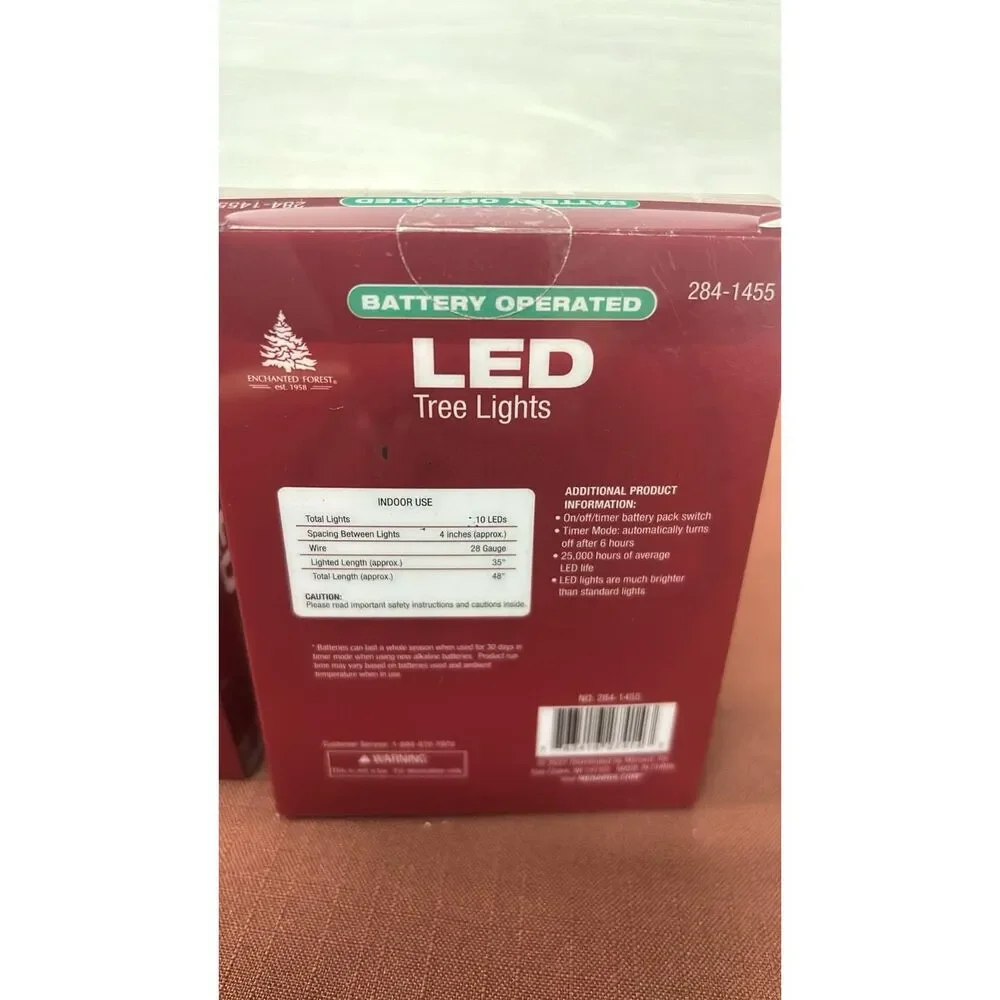 Set Of 2 LED Battery  Operated  Christmas Lights Shape Like Christmas Trees